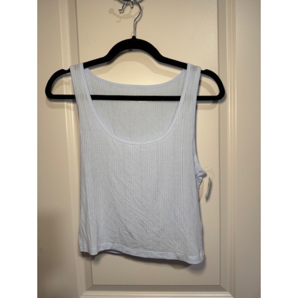 Aerie  -Ribbed Tank Top Scoop Neck Sleeveless Cropped Shirt
